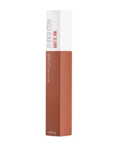 Maybelline New York Lippenstift, Super Stay Matte Ink Un-Nudes, Flüssig, matt und langanhaltend, Nr. 75 Fighter, 5ml