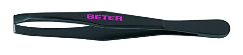 Beter- Pinza de depilar para cejas profesionales, color Negro. La pinza BETER original