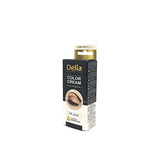 Tinte profesionales para cejas y pestañas profesionales, 15ml KIT Delia Negro/Marrón/Marrón Oscuro (Negro)
