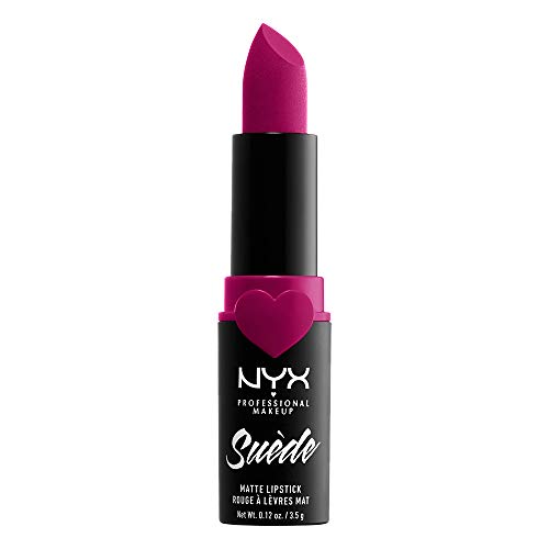 NYX Professional Makeup NYX Professional Makeup Barra de Labios Mate de Larga duración y Cobertura Total Suede Matte Lipstick Tono 12 Clinger Color Rosa, Mujer, Talla única