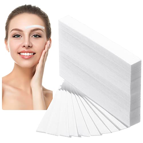 400 Piezas de Bandas de Cera para Cejas Papel Encerado para Depilación de Cejas Tiras de Depilación Facial para Mujeres Niñas Hombres Labio Cara Cuerpo Ceja (0,39 x 3,94 Pulgadas)