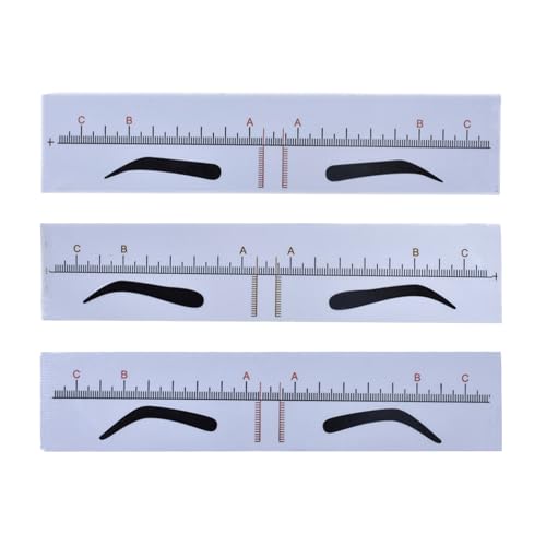 Regla de posición de medición profesional de cejas, dispositivo de guía para lograr un maquillaje equilibrado para cejas, 10 unidades, herramienta de medición permanente de cejas, regla de medición de