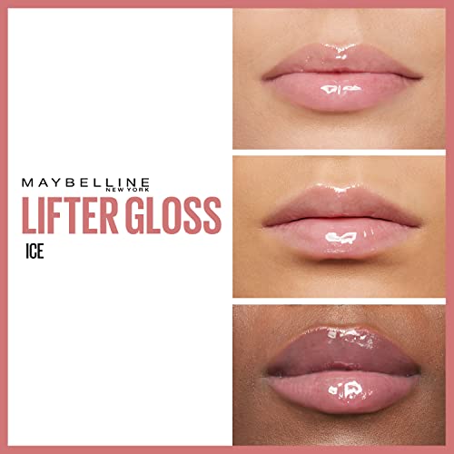 Maybelline New York Brillo de Labios Lifter Gloss, Hidratación Intensa, Labios Rellenos, con Ácido Hialurónico, Tono 02 Ice