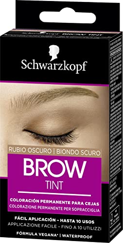 Schwarzkopf Brow Tint - Tinte De Cejas Rubio Oscuro Tono 6.1 (Pack de 3) – Coloración permanente - Color natural y duradero de hasta 4 semanas