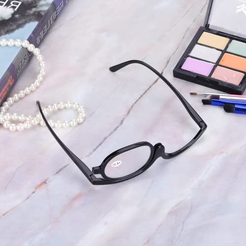 Gafas de Maquillaje para Mujer, Fáciles de Usar, Gafas de Maquillaje de Aumento, Gafas de Maquillaje Compactas, Portátiles para Maquillaje(negro, 400)