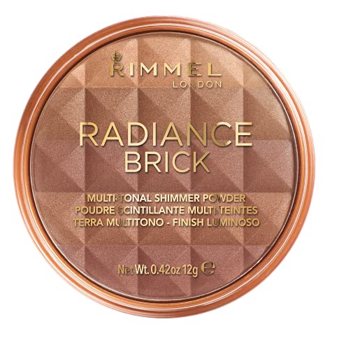 Rimmel London Shimmer Brick Bronzer Powder, Polvos bronceadores, Tono 3 - 130 g