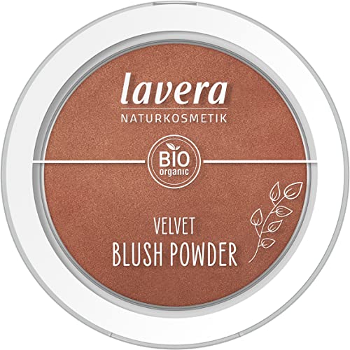 lavera Velvet Blush Powder Cashmere Brown 03 - marrón - Aceite de almendras orgánico y vitamina E - reluciente - textura aterciopelada (1 x 5 g)