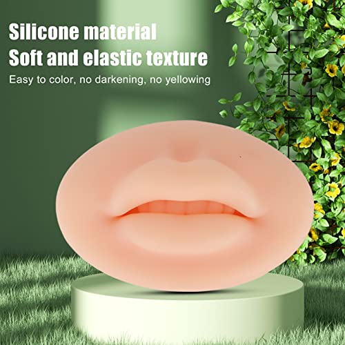 Labios de silicona ampliamente utilizados, fáciles de poner, labios falsos elásticos de silicona suave para tutorial de bordado, fácil de usar para principiantes Tez Clara