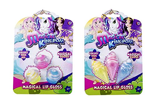HTI Magical Kingdom 3pc Cupcake Ice Cream Girls Brillo de labios Set - Set di lucidalabbra per Ragazze di