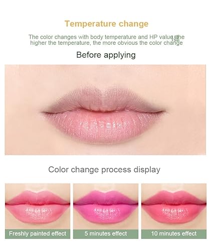 Set 2 Lipstick pintalabios mágico 99% Aloe Vera. Barras de labios hidratante duradero. Cambia de color con la temperatura 2unidades